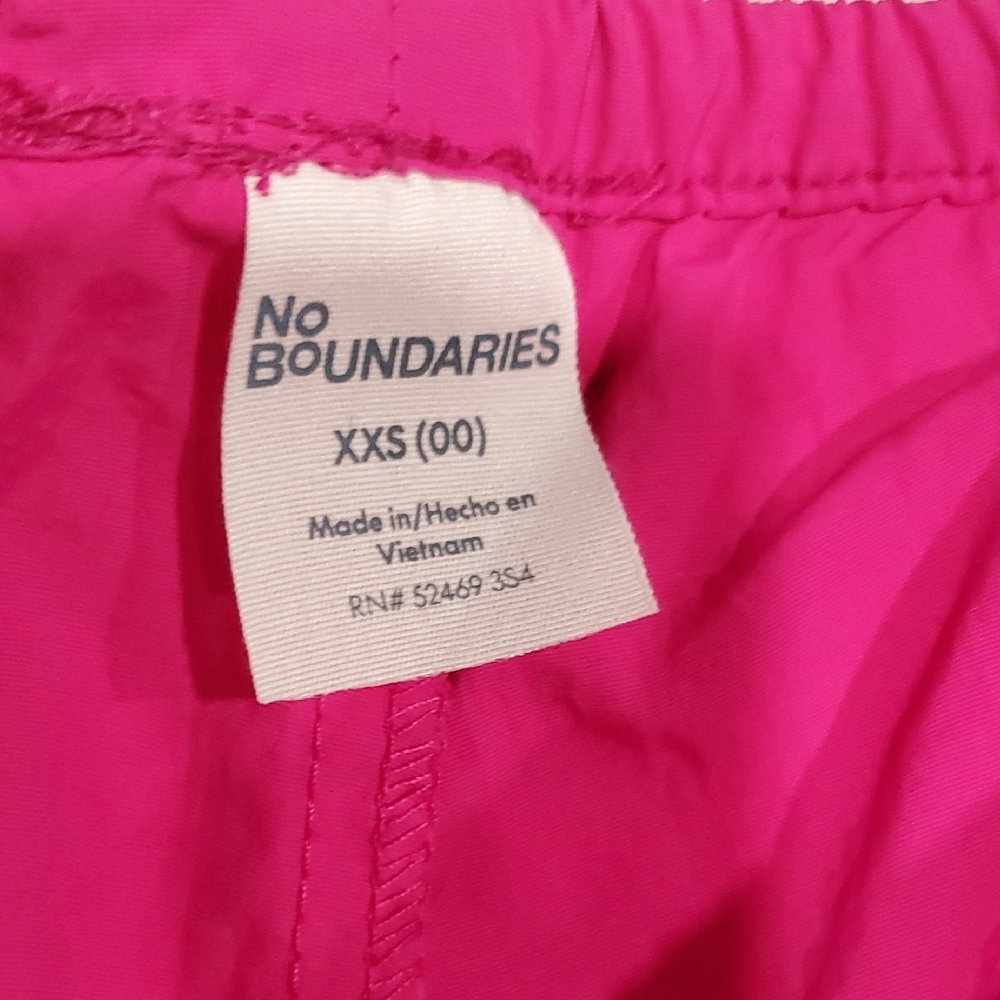 No Boundaries Hot Pink Cargo Nylon  Jogger Pants - Picture 6 of 15